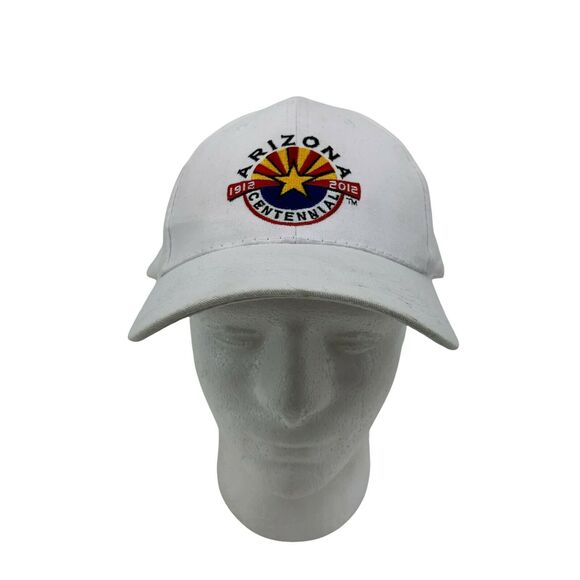 Arizona Centennial 100 Years Celebration Hat Adult Adjustable White Cap New - Picture 1 of 11